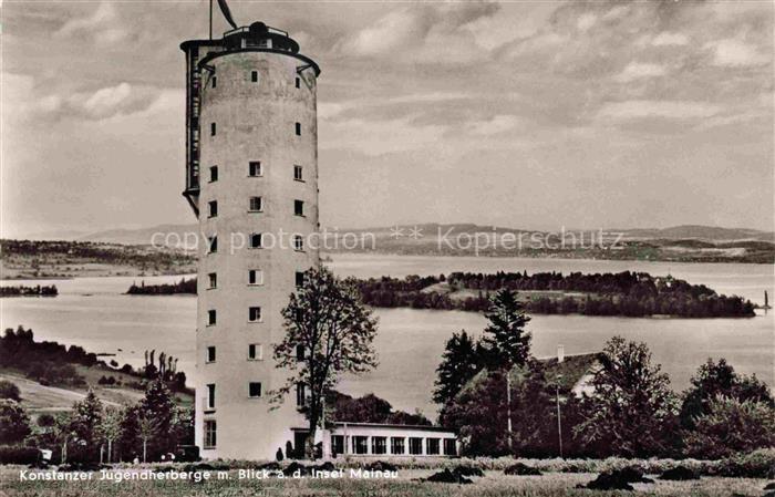 KONSTANZ Bodensee BW Jugendherberge mit Blick zur Insel Mainau
