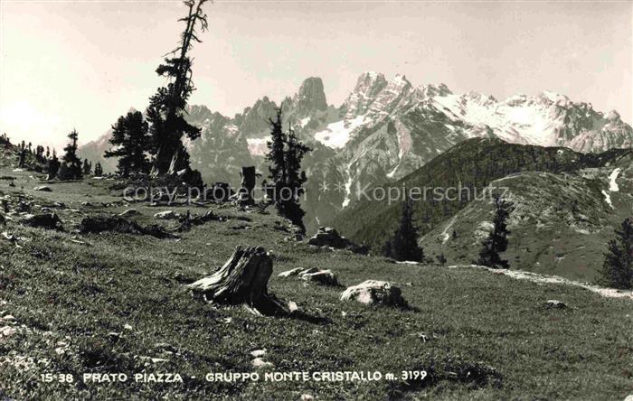 Prato Piazza Gruppo Monte Cristallo 3199m Veneto IT Panorama
