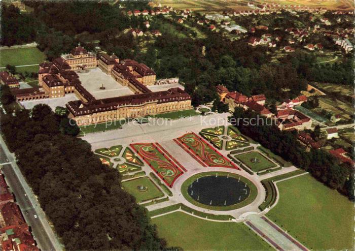 LUDWIGSBURG  BW Fliegeraufnahme Schloss mit Gartenschau Bluehendes Barock
