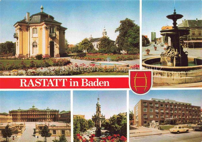 RASTATT Baden BW Pagodenburg Brunnen Barockschloss Stadtkirche Gebaeude