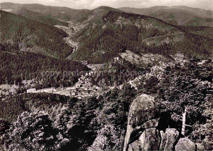 Hornberg  Schwarzwald Blick vom Windeckfelsen auf Hornberg und Offenbachtal