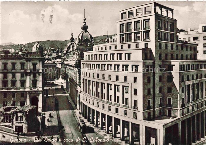 GENOVA Genua Liguria IT Via Dante e casa di C Colombo