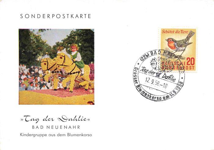 BAD NEUENAHR-AHRWEILER Tag der Dahlie Kindergruppe aus dem Blumenkorso