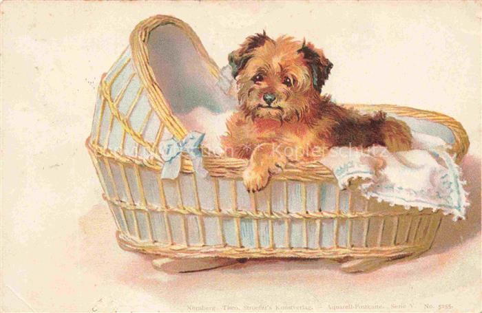 Verlag Stroefers Theo Nr. 5255 Hund Kinderbett