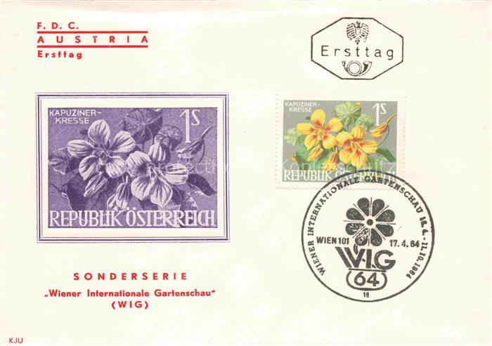 WIG WIGA Wiener Gartenschau WIEN AT Kapuzinerkressen oesterreich Briefumschlag