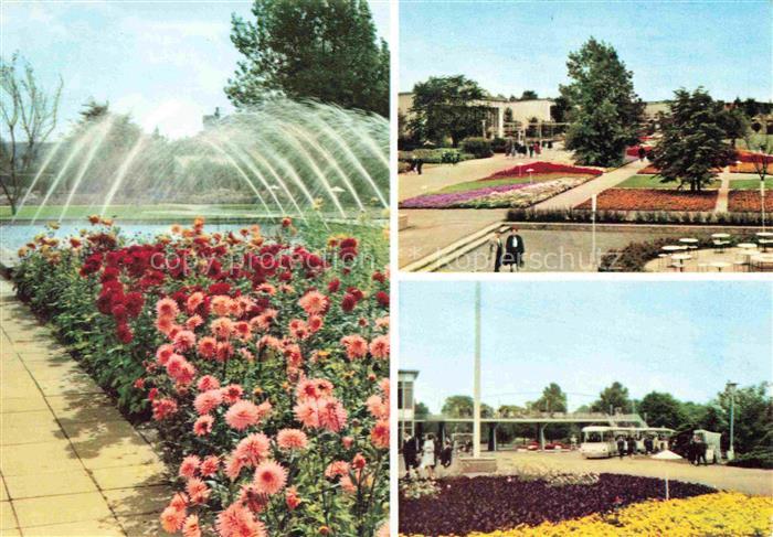IGA Gartenbauaustellung International DDR Erfurt Gelaender Ansichten Rosen