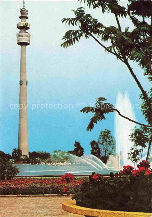 BUGA Bundesgartenschau Dortmund Springbrunnen Flamingo Teich Fernsehturm