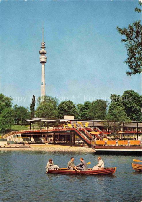 BUGA Bundesgartenschau Dortmund Fernsehturm Buschmuehle Teich Boote