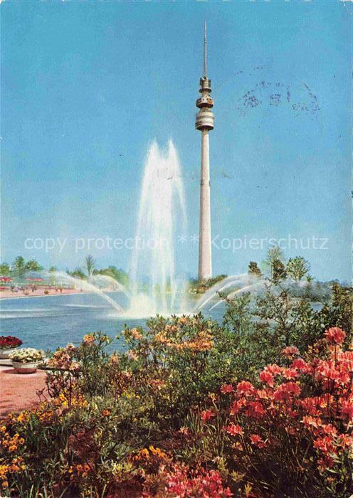BUGA Bundesgartenschau Dortmund Ruhr alle Flamingo Teich Fernsehturm