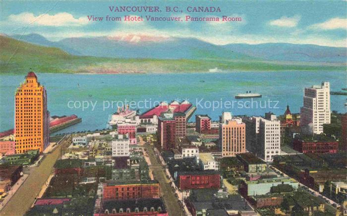 VANCOUVER BC Canada View from Hotel Vancouver Panorama Room