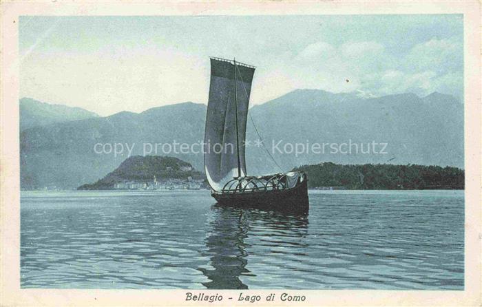 Bellagio Lago di Como IT Panorama Segelpartie