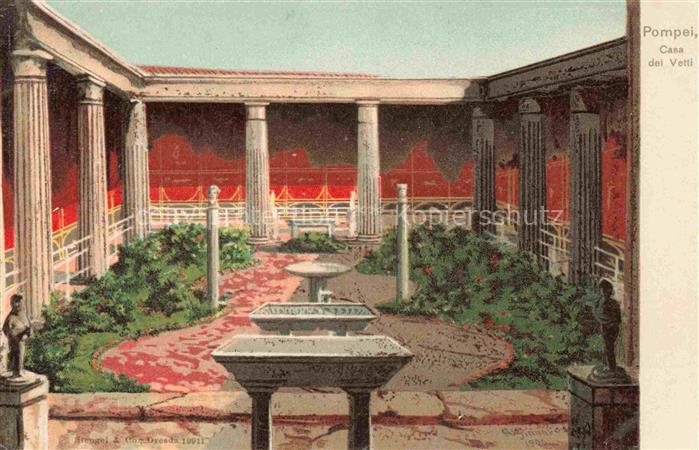 POMPEI Napoli Campania IT Casa del Vetti Lithographie