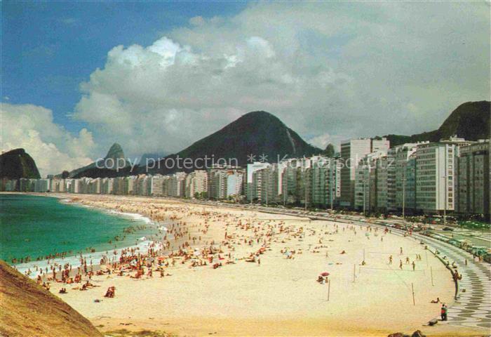 RIO DE JANEIRO Brazil Copacabana beach with skyscrapers