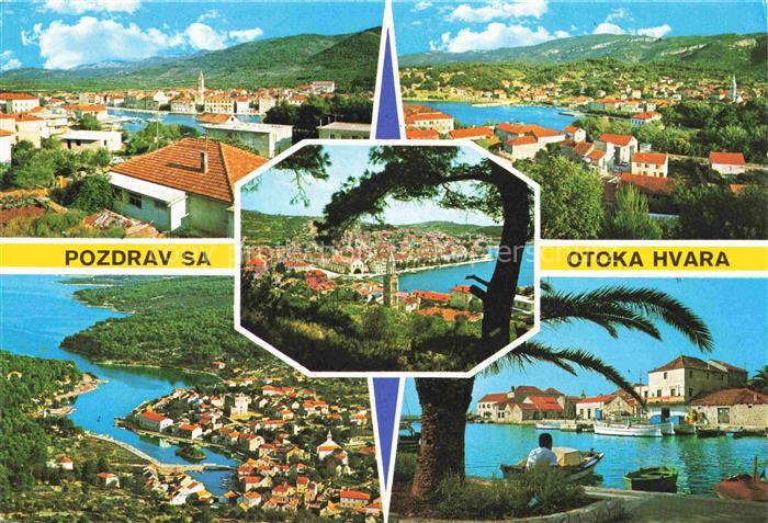 Otok Hvar Croatia Teilansichten Fliegeraufnahme