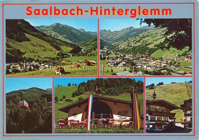 Saalbach -Hinterglemm Pinzgau-Pongau AT Panorama Gondelbahn Gasthof Zwoelfer Saa