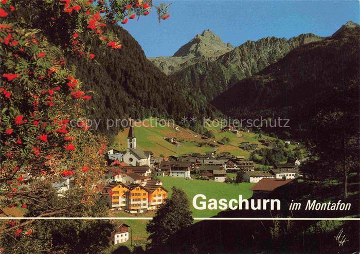 Gaschurn Vorarlberg Panorama mit der Vallula