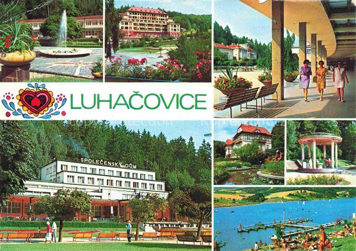 Luhacovice Uhersky Brod CZ Bruselska fontana Sanatorium Palace Kolonada Spolecen