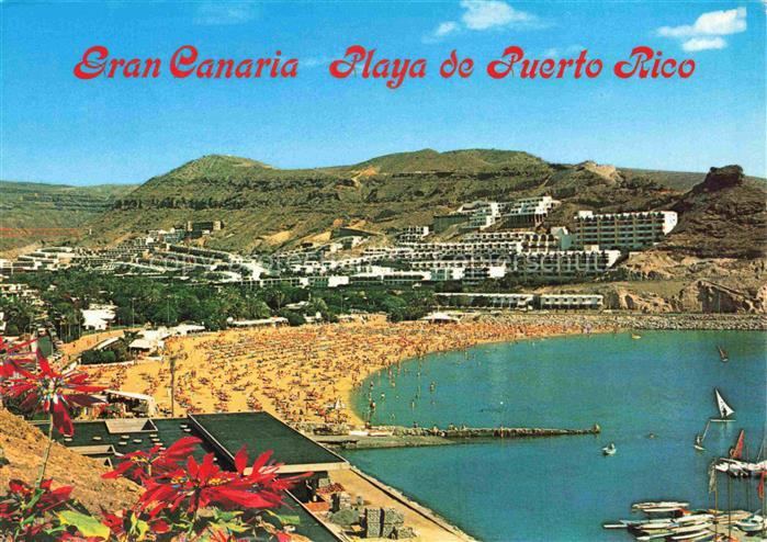 Puerto Rico de Gran Canaria ES Playa y zona residencial