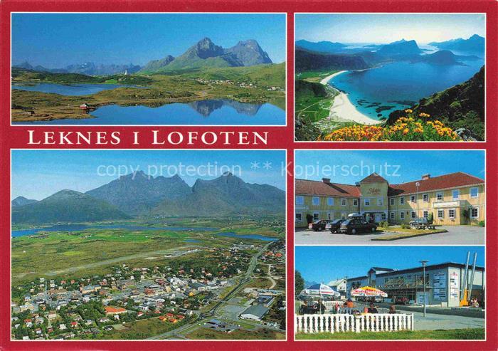 Lofoten Norge Teilansichten Fliegeraufnahme