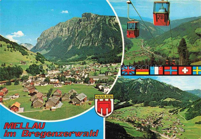Mellau Vorarlberg AT Fliegeraufnahmen Luftseilbahn