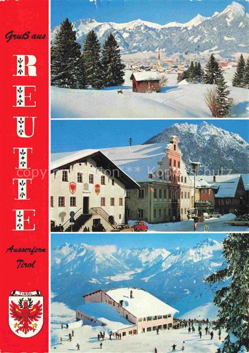 Reutte Tirol AT Panorama Ortspartie Skipiste