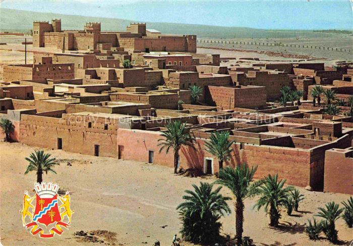 Zagora Maroc La Kasbah et Armoiries de la Ville