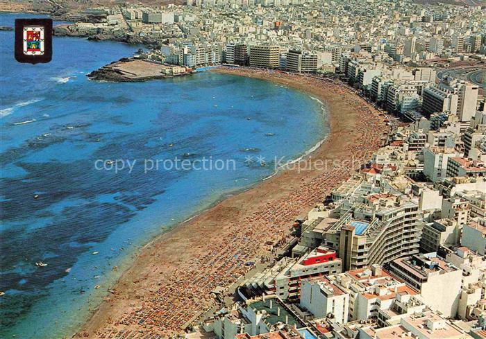 Las Palmas Gran Canaria ES Playa Las Canteras Fliegeraufnahme