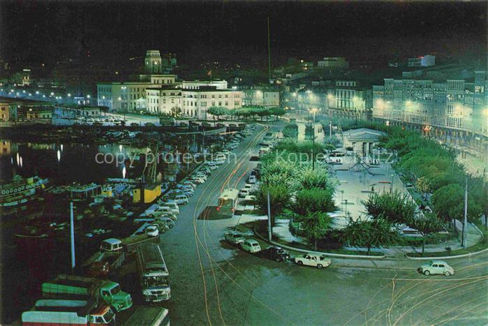 LA CORUNA A Coruna ES Avenida de la Marina Vista nocturna