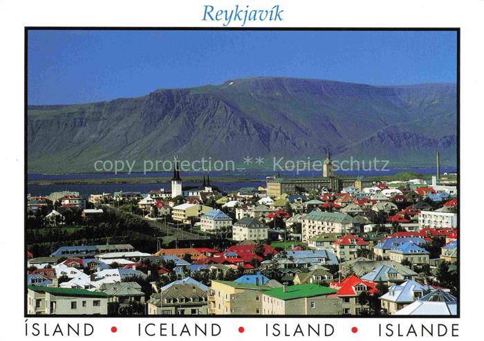 Reykjavík Iceland Stadtblick