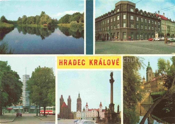 HRADEC KRALOVE Koeniggraetz CZ Panorama Teilansichten Schloss Kirche