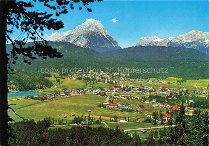 Seefeld Tirol AT mit Hoher Munde und Zugspitze