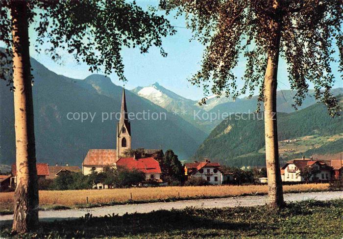 Riscone Val Pusteria Reischach Suedtirol IT Kirche Panorama