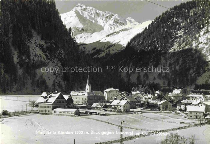 Mallnitz Tauernbahn Kaernten AT Tauerntalblick mit Geisel