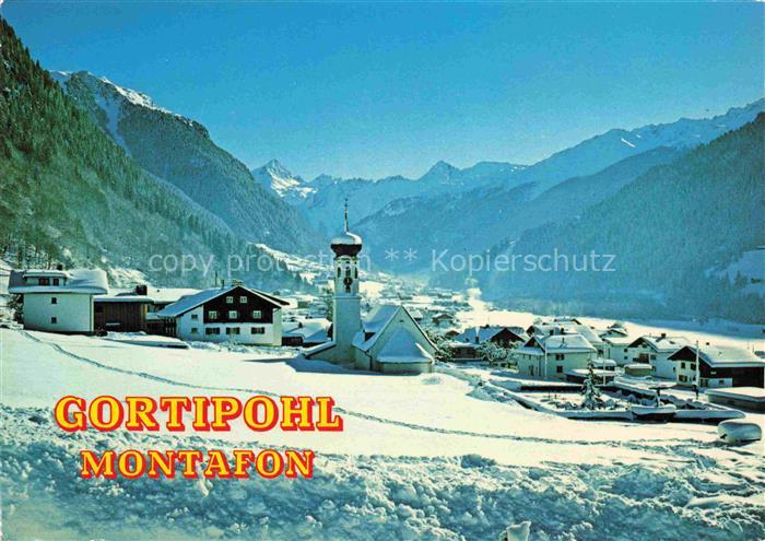 Gortipohl St Gallenkirch Vorarlberg AT Panorama Kirche