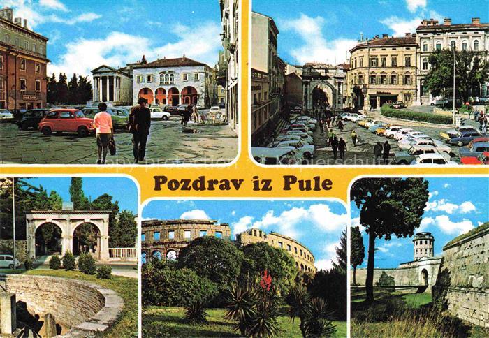 Pula Pola Croatia Schloss Amphitheater Marktplatz Torbogen