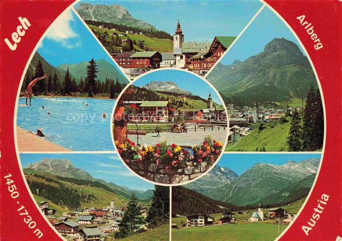 LECH  Arlberg Vorarlberg AT Ortsansichten Panorama Schwimmbad
