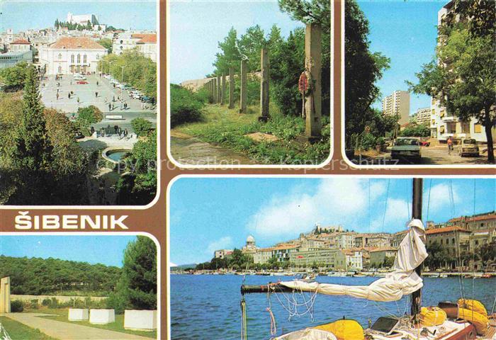 Sibenik Croatia Stadtplatz Park Hafenpartie