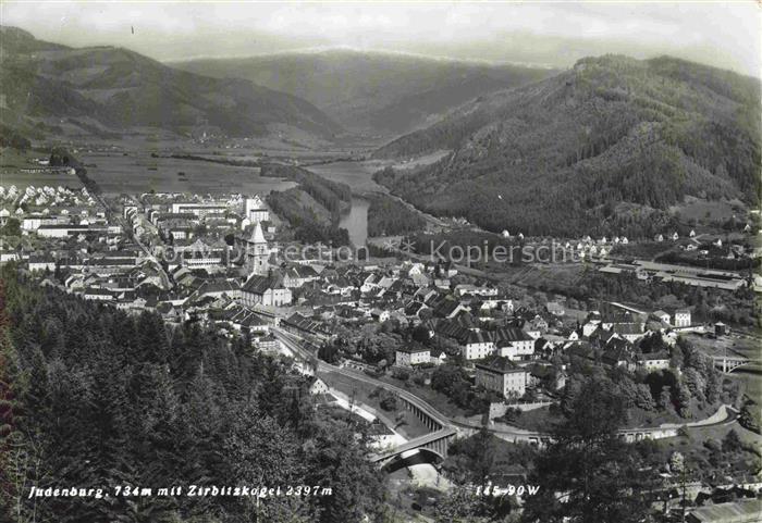 Judenburg Steiermark AT Fliegeraufnahme mit Zirbizkogel