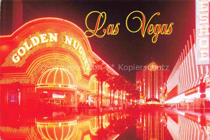 LAS VEGAS Nevada USA The Golden Nugget at night