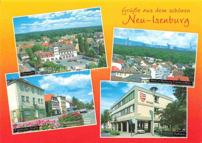 Neu-Isenburg Offenbach Hessen Panorama Frankfurter Strasse Rathaus