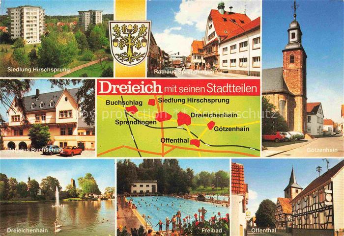 Sprendlingen  Dreieich Hessen Siedlung Hirschsprung Rathaus Goetzehain Burschent