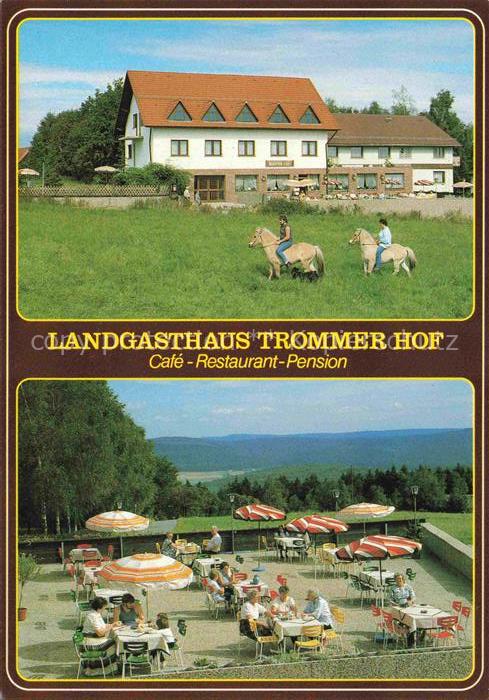 Tromm Odenwald Landgasthaus Trommer Hof Freiterrasse