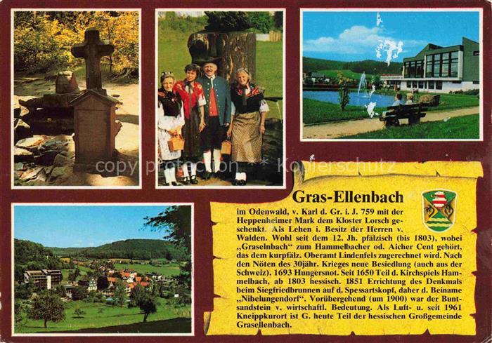 Gras-Ellenbach Grasellenbach Bergstrasse Hessen Siegfriedbrunnen Odenwaldtracht