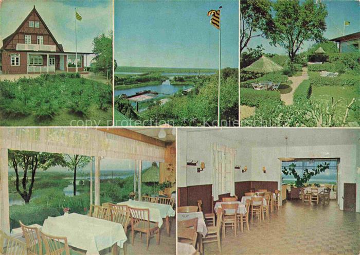 Lauenburg Elbe Schleswig-Holstein Hotel Restaurant zum Halbmond Gastraeume Garte