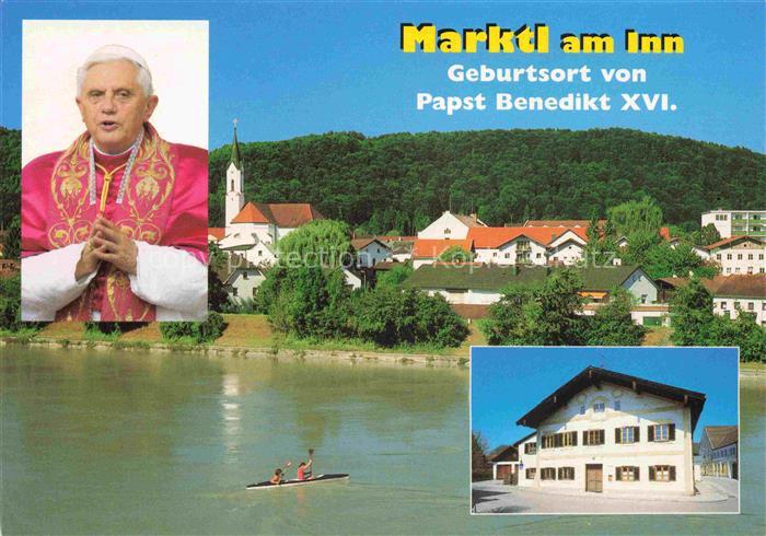 Marktl Inn Ortsansicht mit Kirche Geburtsort von Papst Benedikt XVI.