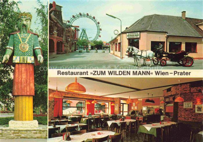 WIEN AT Restaurant Zum wilden Mann am Prater Pferdedroschke