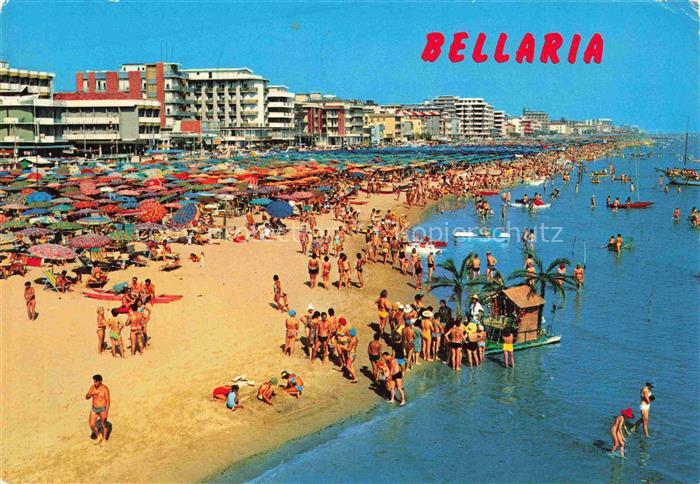 Bellaria Rimini IT Alberghi e spiaggia Hotels und Strand