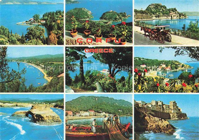 Corfu Korfu Greece Teilansichten Kuestenpanorama