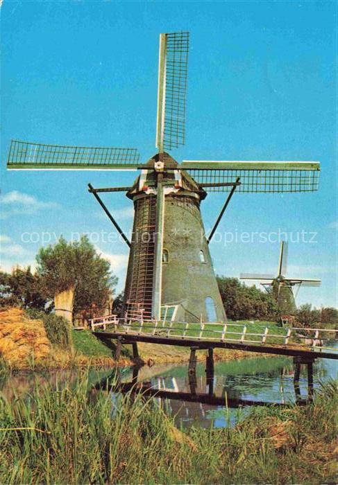 Kinderdijk Molenlanden Zuid-Holland NL Hollandse Molen Windmuehle