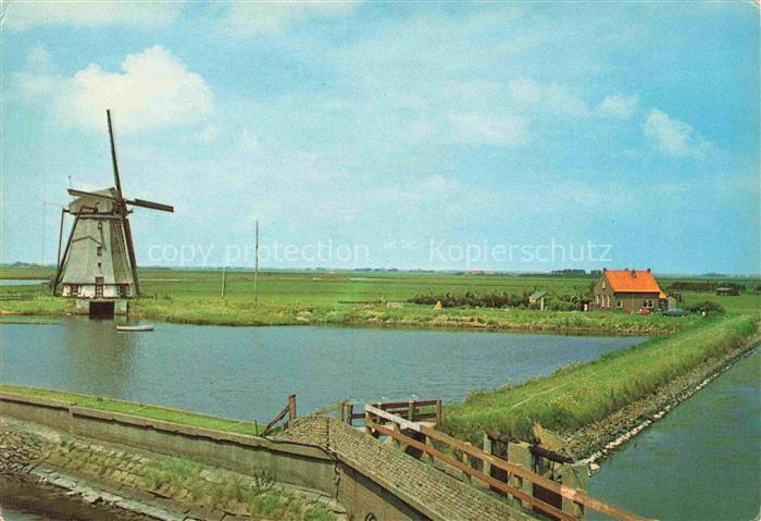 TEXEL Nordholland NL Molen in de polder Het Noorden Windmuehle